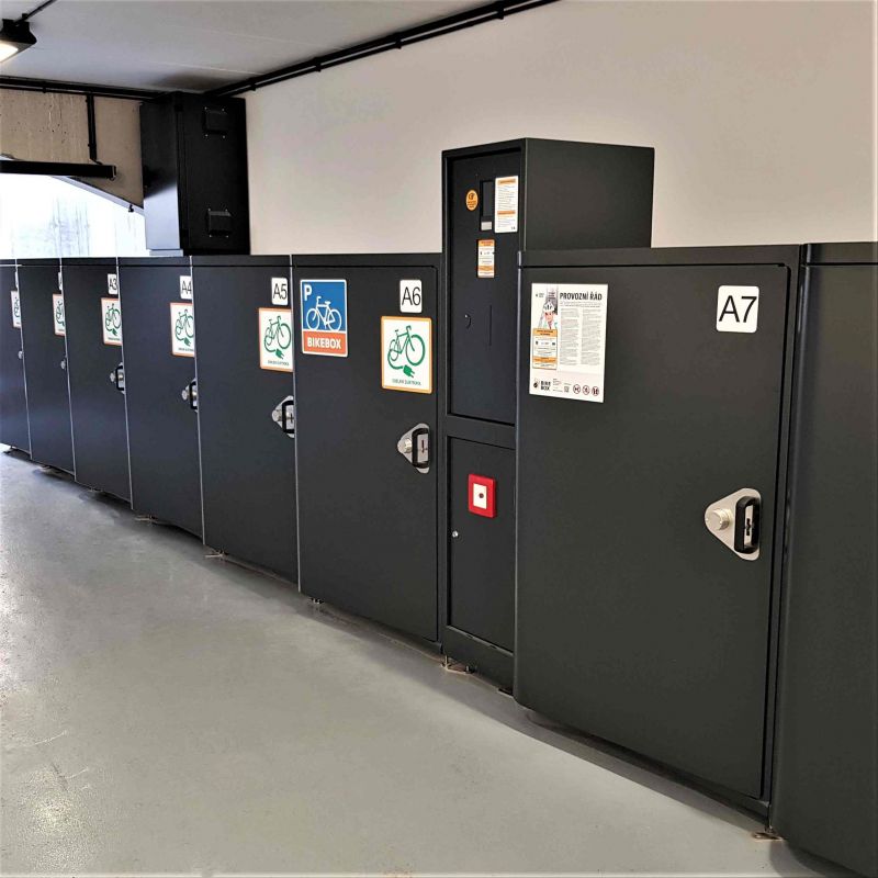 Bike Box - Choceň, terminál v zeleni